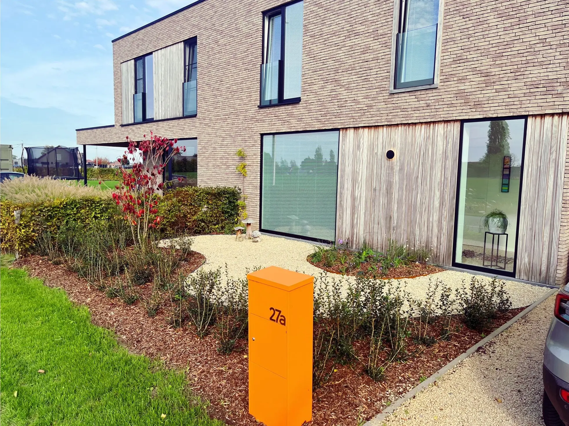 Nieuw aangelegde voortuin